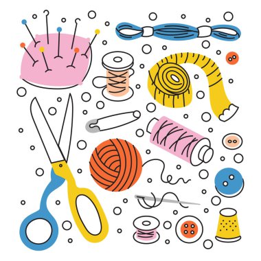 İplik düğmelerini karalama iğnesi tutucu makas biçiminde dikmek için ayarlayın