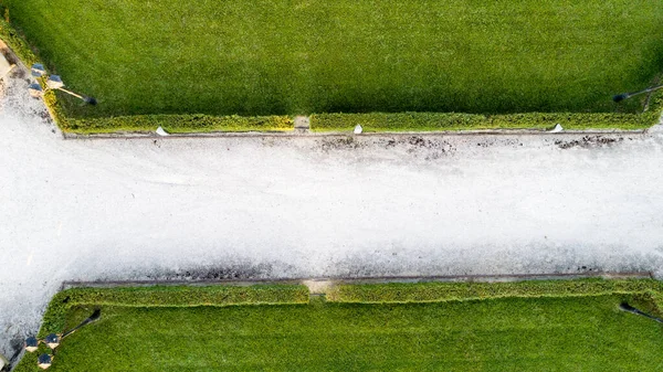 Italiaanse Stijl Tuin Antenne Drone View Shot — Stockfoto