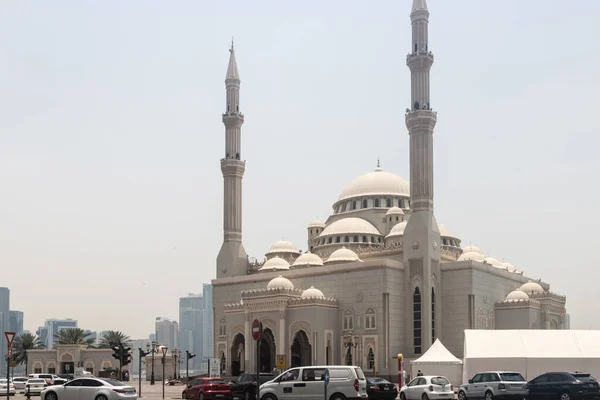 Mesquita Noor Centro Cidade Sharjah Emirados Árabes Unidos — Fotografia de Stock