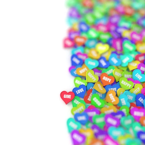 Infinite Hearts Background Original Rendering Love Theme — Stock Photo, Image