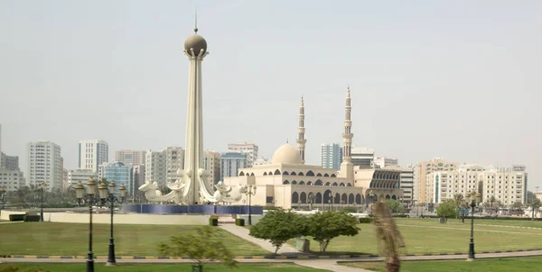 Rodzaju Faisal Meczet Centrum Miasta Asz Szarika Zjednoczone Emiraty Arabskie — Zdjęcie stockowe