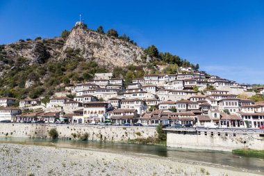 Famous Berat ancient town in Albania, eastern Europe clipart