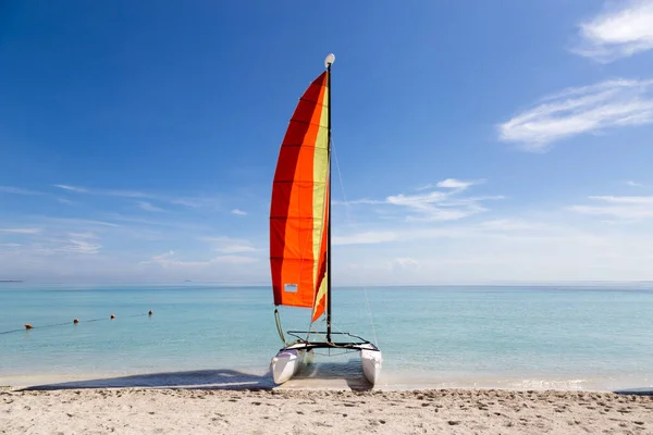 Catamarán Una Playa Tropical Blanca — Foto de Stock