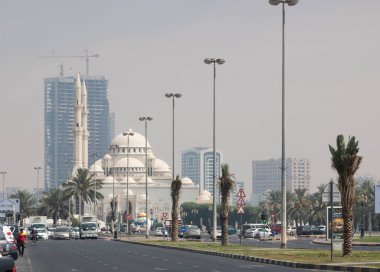 Sharjah şehir merkezindeki Al Noor camii, Birleşik Arap Emirlikleri