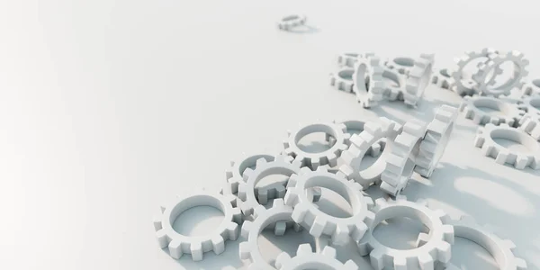 Gears背景 商业和工业概念 原3D渲染 — 图库照片