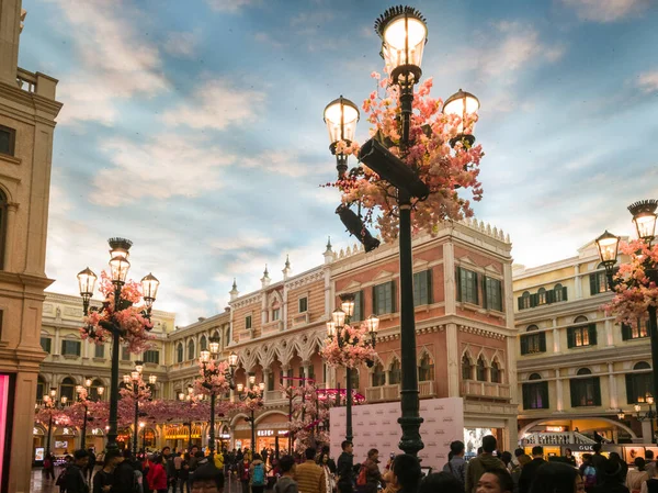 Macau Circa Gennaio 2018 Incredibili Bizzarri Interni Del Casinò Venezia — Foto Stock