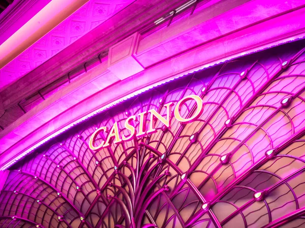 Casino decorated wall, vibrant colors photo