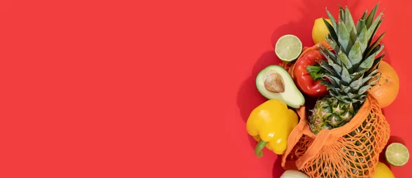 Malzemeli süpermarket afişi kavramı