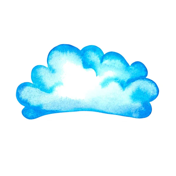 Хмара, арт-акварель ізольовані на білому тлі Стокове Фото
