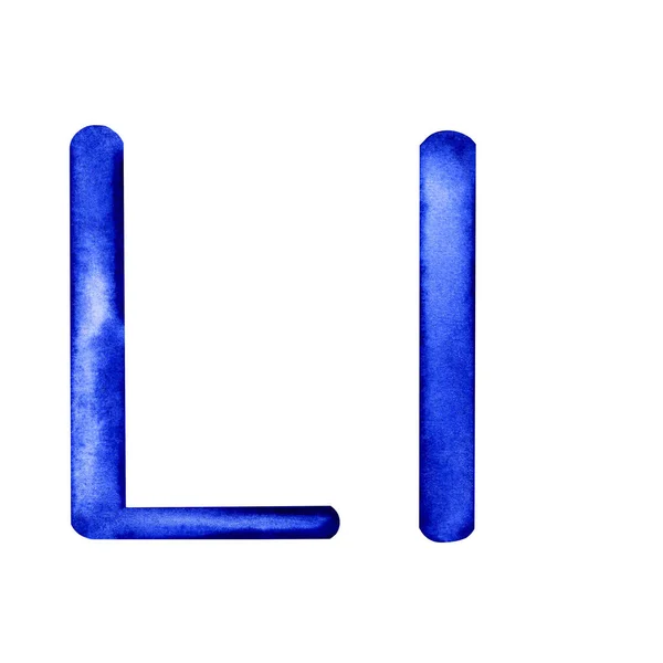 List L Kapitał i małe litery — Zdjęcie stockowe