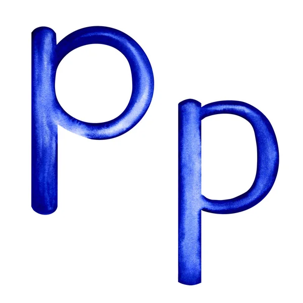 Buchstabe P Capital und Kleinbuchstaben — Stockfoto