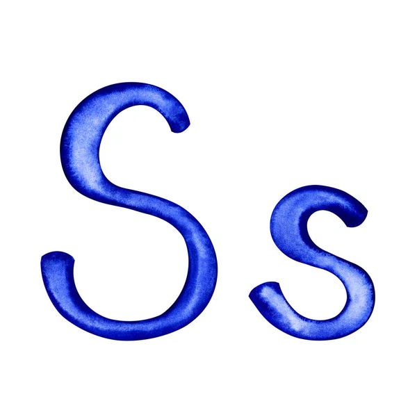 Letter S Capital and lower case — Stock Photo, Image