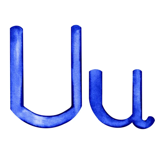 Letter U Capital and lower case — Stock Photo, Image