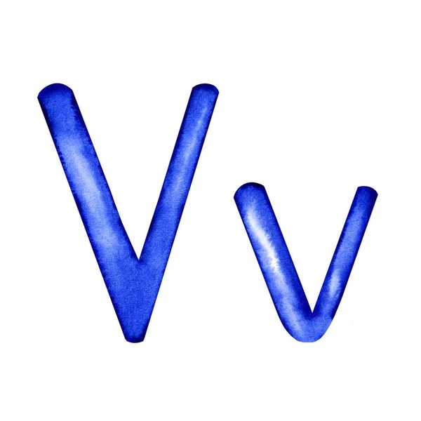 V. betű Tőke és kisbetű — Stock Fotó