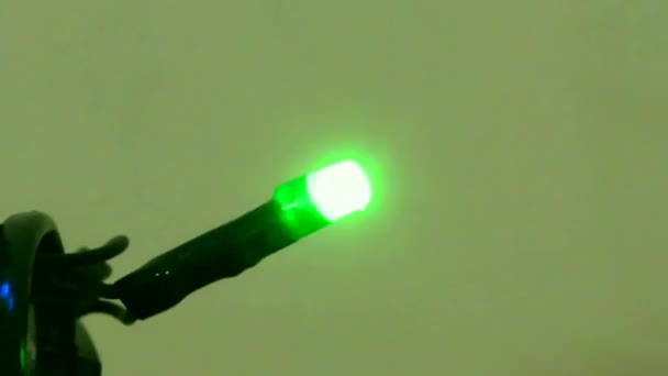 Led Lampa Elektrické Slavnostní Girland Koncept Slavnostní Světlo Osvětlení Elektrické — Stock video