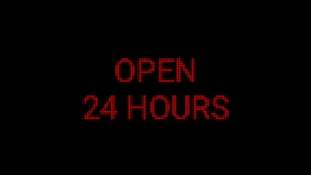 Effetto Testo Animato Con Parole Open Hours — Video Stock