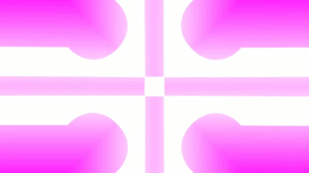 Kaleidoskop Abstrakte Hintergrundanimation Rosa — Stockvideo
