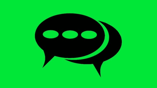 Geanimeerde Spraak Bubble Chat Icon Sms Pictogram — Stockvideo