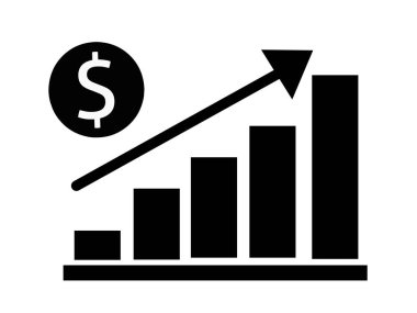 para büyümesi ikon vektörü