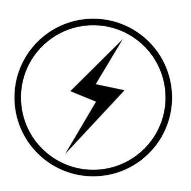 Glyph enerji simgesi vektör illüstrasyonu modern stilde