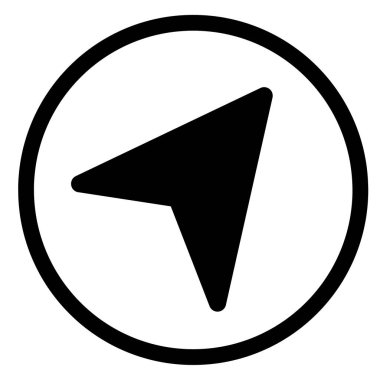 Beyaz arkaplanda basit gezinme simgesi vektörü