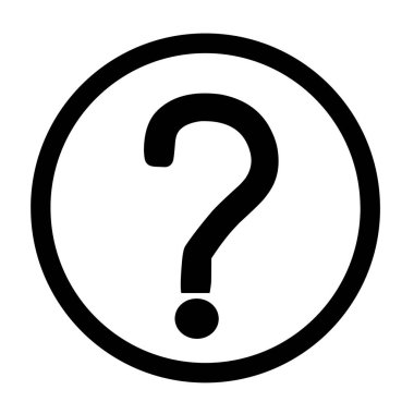 Beyaz arkaplanda soru işareti vektörü