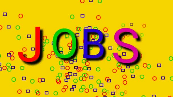 Vídeo Animado Con Texto Jobs — Vídeos de Stock