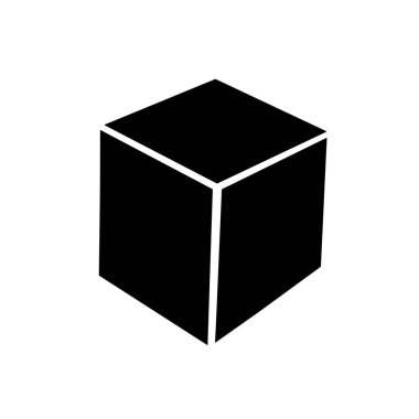 beyaz arkaplanda kutu simgesi vektörü