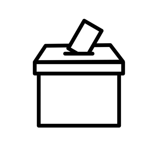 Vector Icono Caja Votación Con Diseño Simple Vector de stock