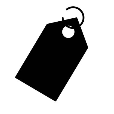 Basit dizayn edilmiş etiket simgesi vektörü