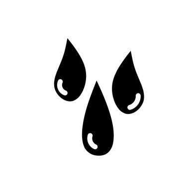 basit tasarımı olan su damlası ikonu vektörü
