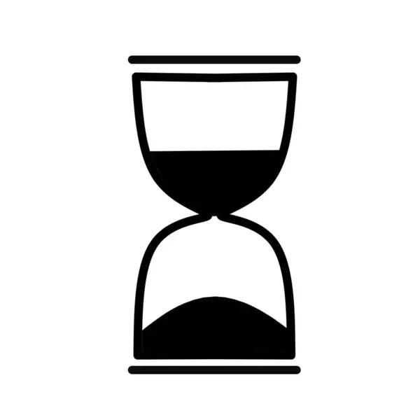 シンプルなデザインの砂時計のアイコンベクトル — ストックベクタ