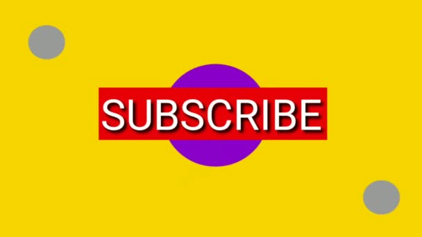 Kanal Ihtiyaçlarınız Için Uygun Olan Animasyon Subscribe Videoları — Stok video