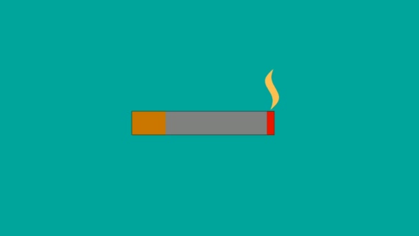 Попередження Про Куріння Анімаційне Відео — стокове відео