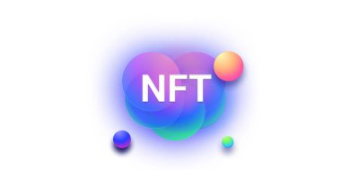 Renkli soyut arkaplandaki NFT karşılanamaz simge scrypto sanatı. Eşsiz koleksiyonlar için oyunlar ya da sanatla ödeme yapın. 3D NFT şifreleme sanat koleksiyonu konsepti. Duvar kağıdı siber punk tarzı.