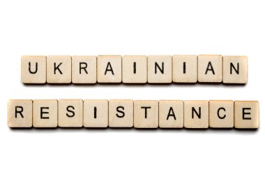 Ukrayna 'daki savaş konsepti Ukrayna Direnişi diye bir işaret gösteriyor.