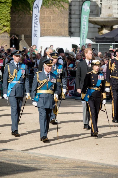 Londen Verenigd Koninkrijk September 2022 Koning Karel Iii Marcheert Met — Stockfoto