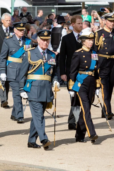 Londres Reino Unido Septiembre 2022 Rey Carlos Iii Marcha Con — Foto de Stock