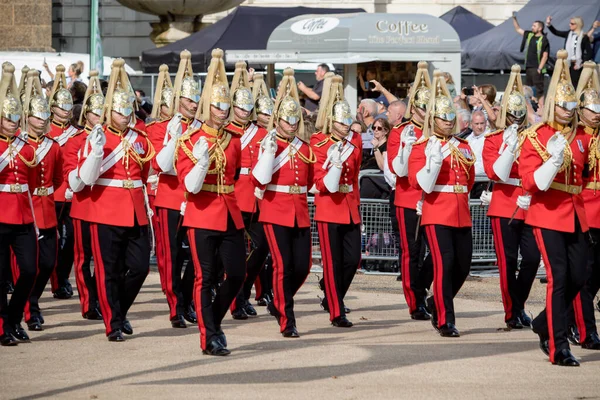Londra Regno Unito Settembre 2022 Distaccamenti Smontati Del Reggimento Cavalleria — Foto Stock
