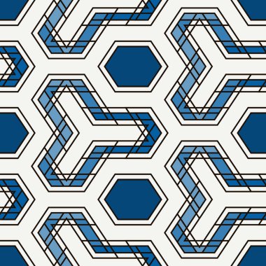 Çağdaş geometrik desen. Coğrafi süs. Tekrarlanan rakamlar. Modern arka plan. Kusursuz yüzey soyut tasarımı. Etnik duvar kağıdı. Dijital kağıt, tekstil baskısı. Vektör sanatı