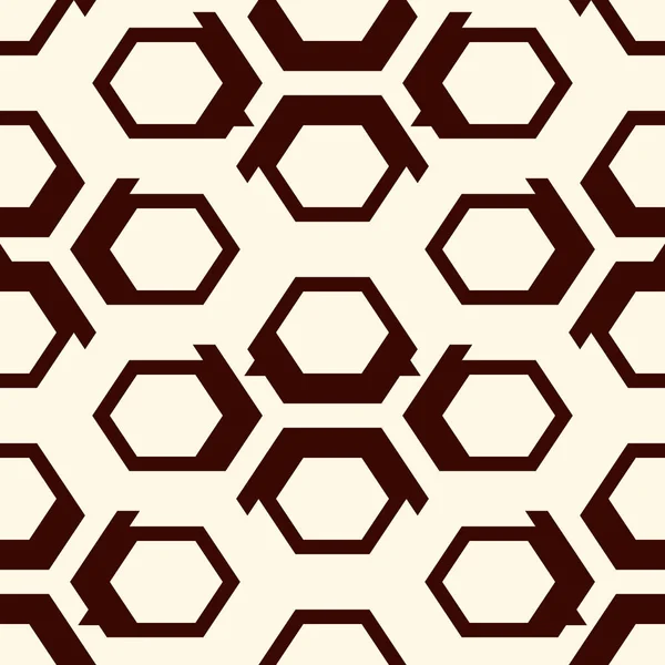 Modèle Géométrique Nid Abeille Contemporain Ornement Hexagonal Répété Carrelage Mosaïque — Image vectorielle