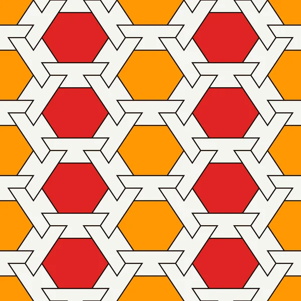 Kortárs Méhsejt Geometriai Minta Ismétlődő Hatszög Dísz Modern Mozaik Csempe — Stock Vector