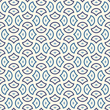 Ogee damla süsü. Tekrarlanan maroccan pulları mozaik fayanslar. Deniz tarağı motifi şekillendirir. Geleneksel oryantal model. Arabesk duvar kağıdı. Vektör dijital kağıt, tekstil baskısı. Kusursuz yüzey tasarımı