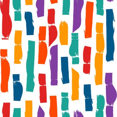 Fırça darbeleri motif izi. Boya fırçası lekeleri pürüzsüz. Serbest şehir tasarım geçmişi. Moda el yapımı modern grunge dokusu. Sanatsal el soyut duvar kağıdı çizimi