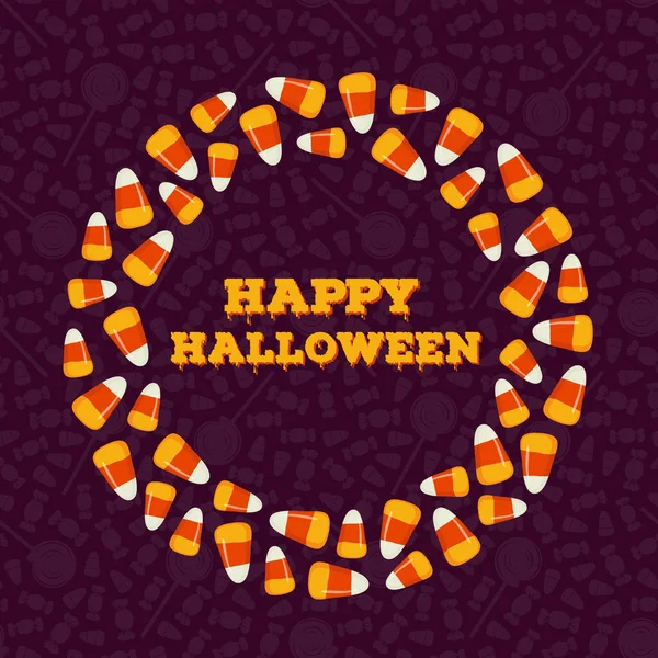 Buon Biglietto Auguri Halloween Poster Dolcetto Trattare Concetto Sfondo Dolci — Vettoriale Stock