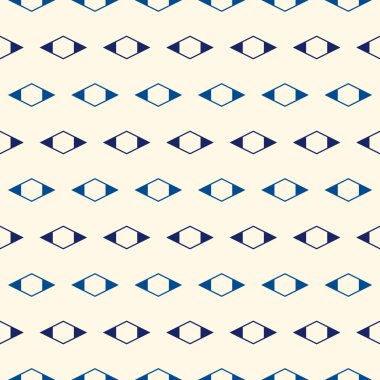 Geometrik dikişsiz desen. Asgari stil yüzey izi. Elmas, eşkenar dörtgen motif süsü. Basit coğrafi şekiller arka plan. Doğrusal süslemeli duvar kağıdı. Vektör soyut dijital kağıt