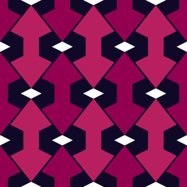 Geometrik dikişsiz desen. Afrika tarzı yüzey izi. Oklar, işaretler, imleç motifi süslemeleri. Basit coğrafi şekiller arka plan. Etnik, kabile dekoratif duvar kağıdı. Vektör soyut dijital kağıt