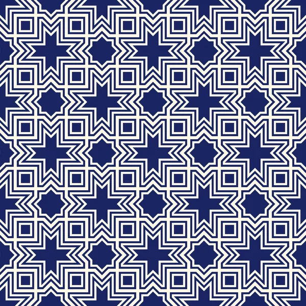 Naadloos Oppervlakteontwerp Met Arabisch Ornament Marokkaanse Sterren Kruist Motief Oosterse Stockvector