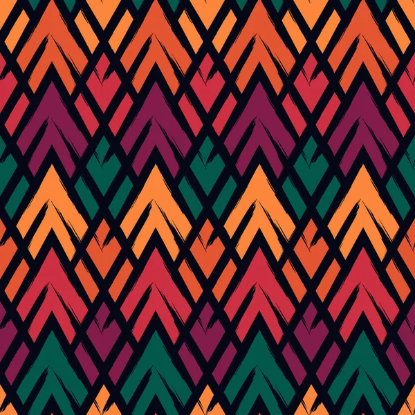 Цвет Кисти Бесшовный Узор Свободный Гранж Дизайн Фона Масштабной Мотив — стоковый вектор