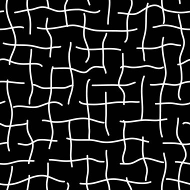 Çizilmiş doğrusal, pürüzsüz desen. Minimalist ağ tasarımı arka planı. Freehand düzensiz çakışan çizgi motifi baskısı. Modern, basit, minimal süs. Çağdaş soyut duvar kağıdı